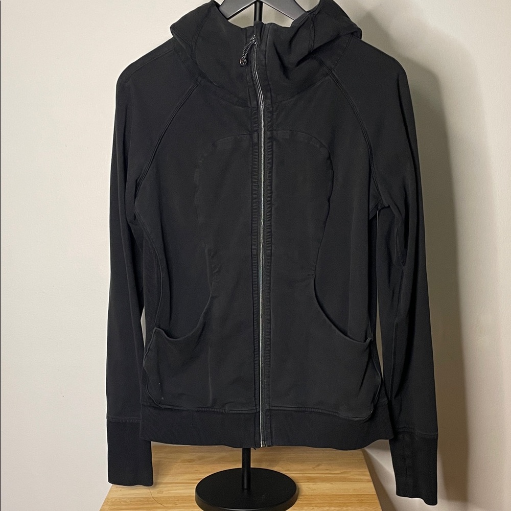 lululemon athletica Black Hooded Full-Zip Jacket